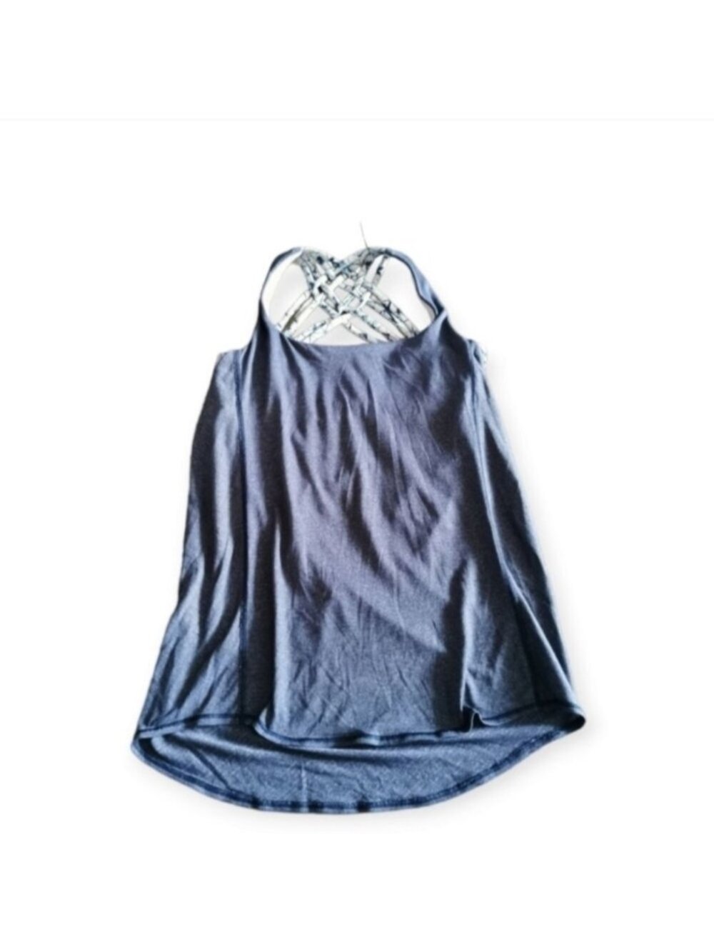 Lululemon Grey floral Strappy CrissCross Back Tank 4